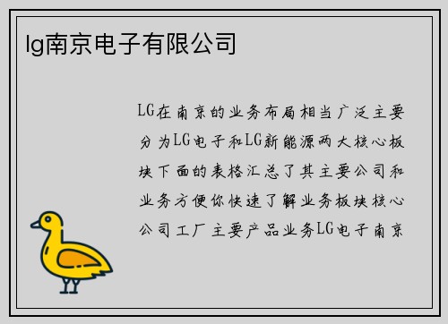 lg南京电子有限公司